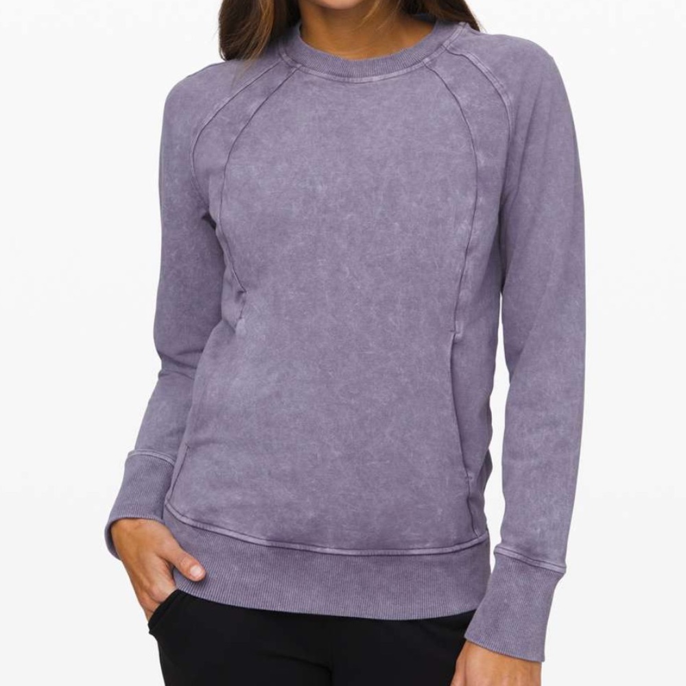 Lululemon Scuba Crew *Wash Washed Purple Quartz size 6